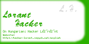 lorant hacker business card